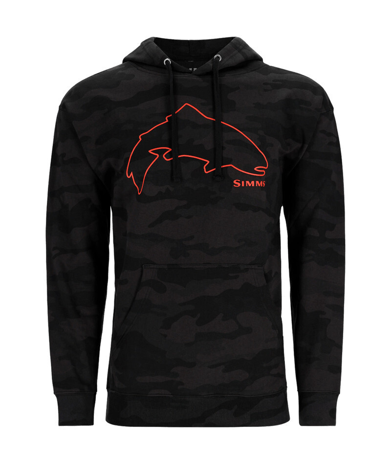 M&#39;s Trout Outline Hoody, Color: Woodland Camo Carbon, Size: M