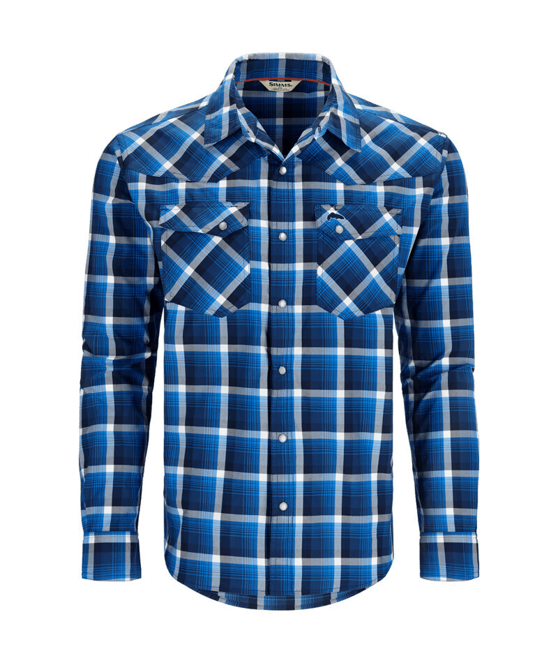 M&#39;s Brackett LS Shirt, Color: Bright Blue/Navy Window Plaid, Size: M
