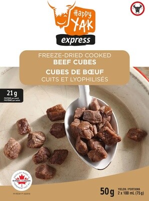 Freeze Dried Cooked Beef Cubes