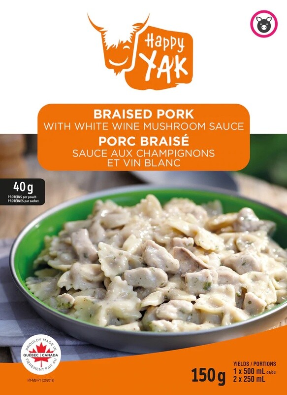 Braised Pork With White Wine Mushroom Sauce