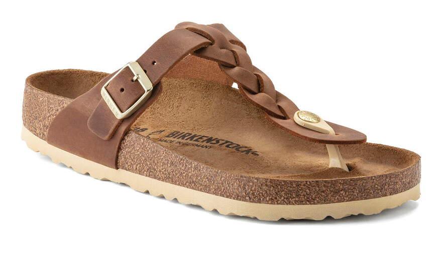 Gizeh Braid Cognac Oiled Leather R