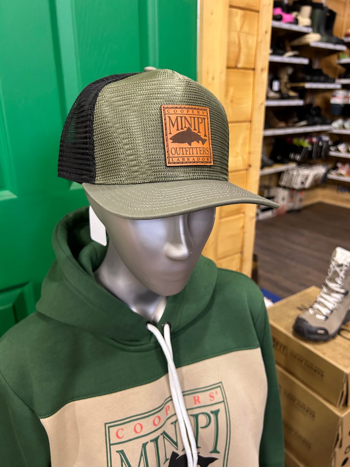 Minipi Woods &amp; Waters Snap Back Trucker Loden