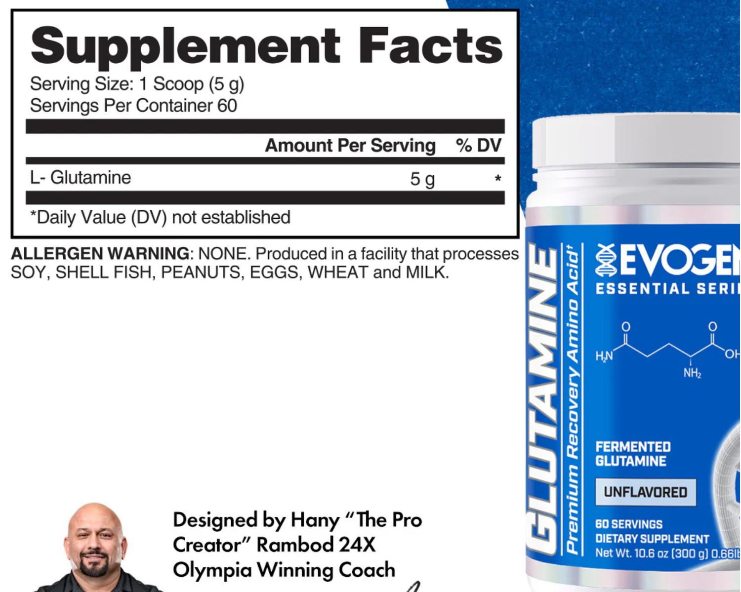Evogen Glutamine 300g