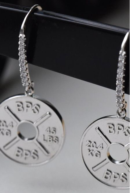 BP CZ plate earrings