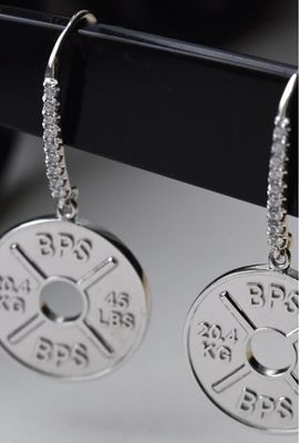 BP CZ plate earrings