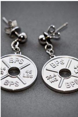BP plate post earrings no bling
