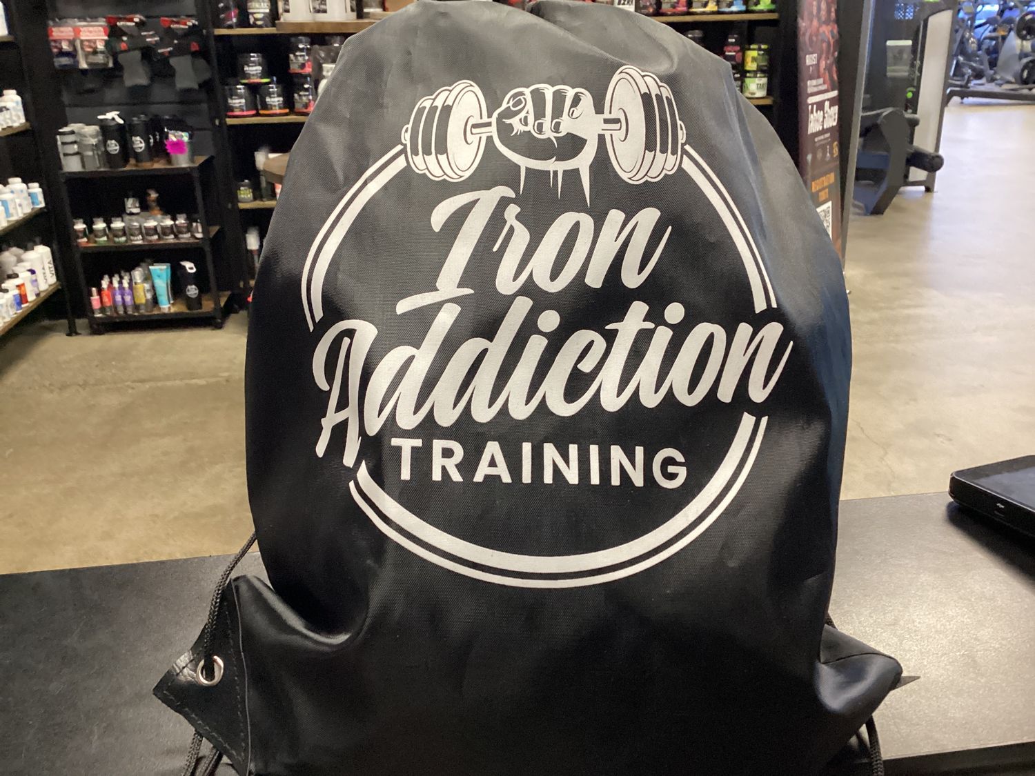 Drawstring bag, Color: Black