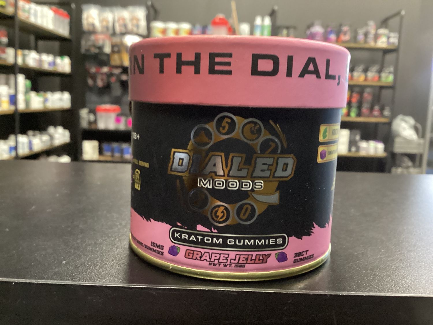 Dialed moods kratom  gummies, Flavor: Grape jelly