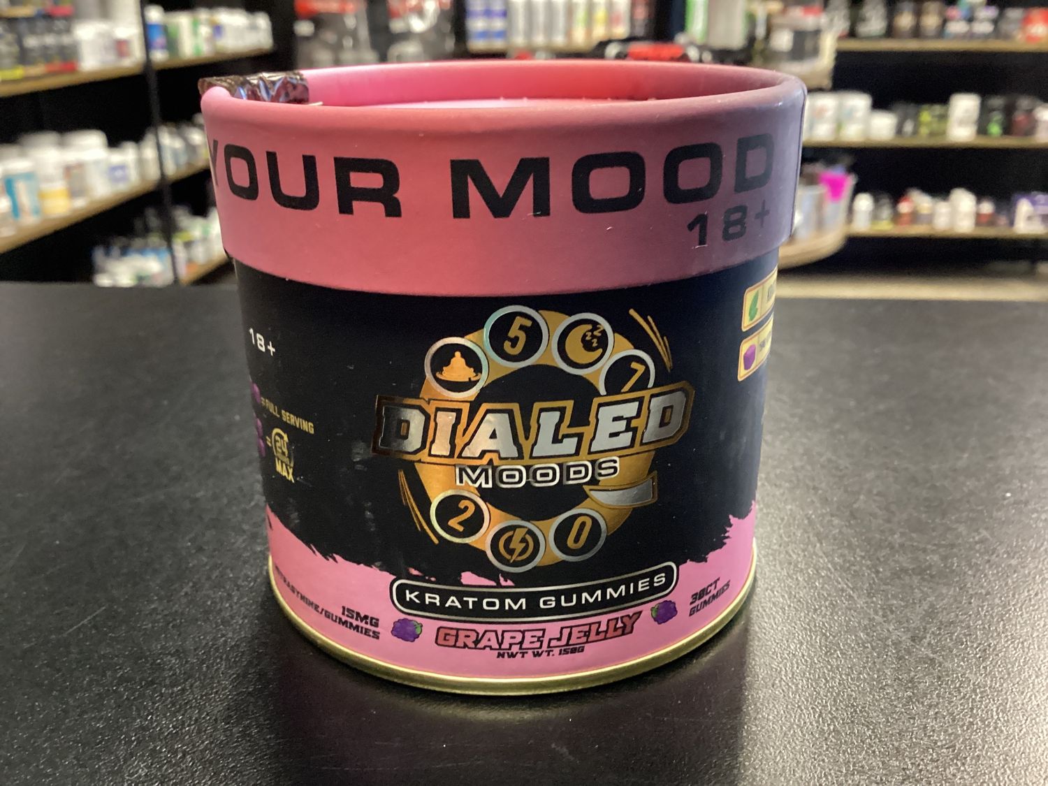 Dialed moods kratom  gummies, Flavor: Grape jelly