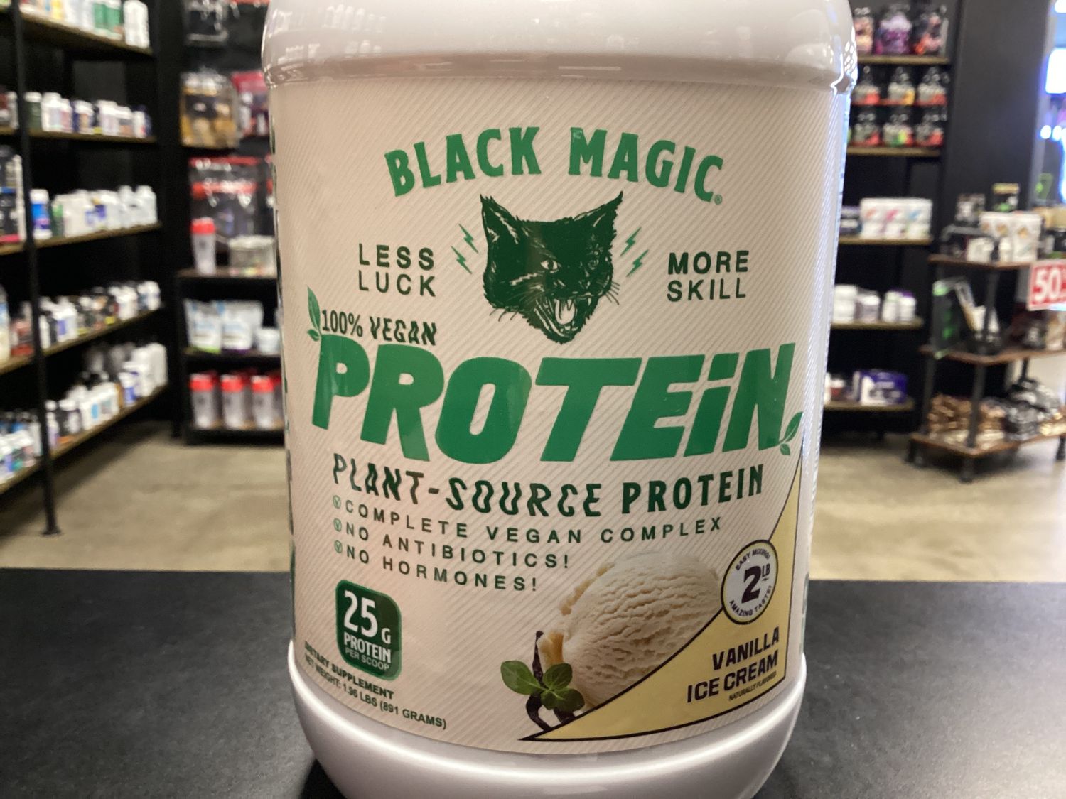 Black Magic Vegan protein, Flavor: Vanilla ice cream