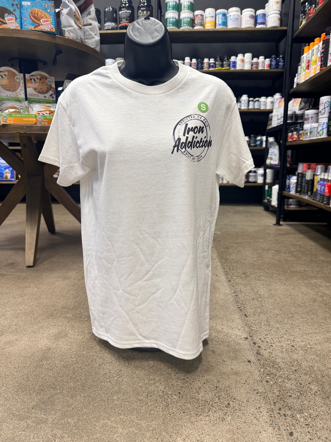 IA men’s shirt bodybuilder, Color: White, Size: S