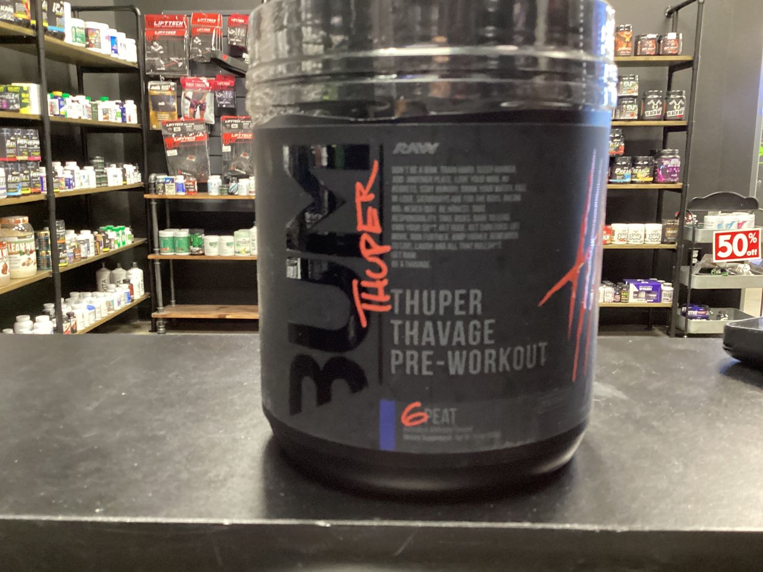 Bum Thuper Thavage pre-workout, Flavor: 6 Peat
