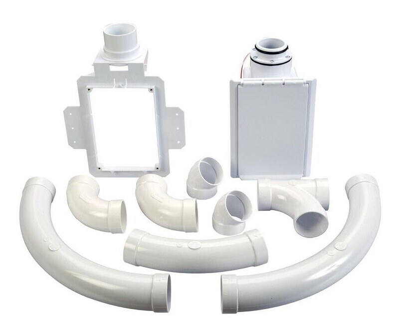 Hide A Hose 60’ Complete Installation Kit with Hose and White Cover