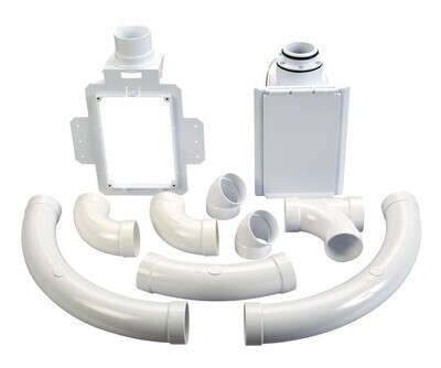 Hide A Hose 60’ Complete Installation Kit with Hose and White Cover