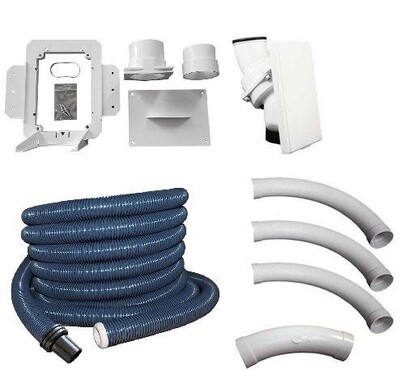 Hide A Hose 40’ Complete Installation Kit with Hose and White Inlet Cover