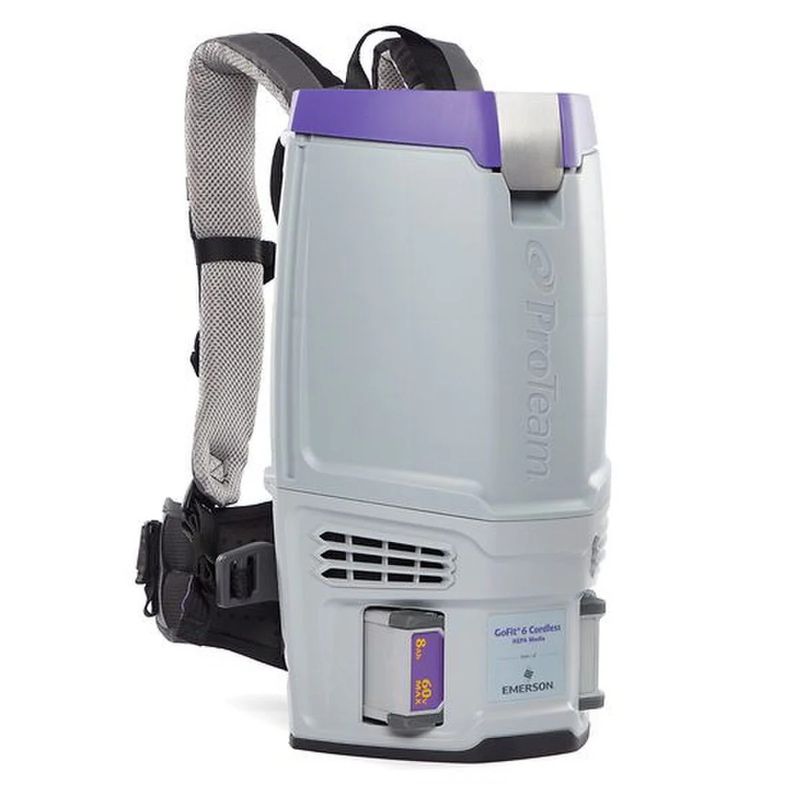 ProTeam GoFit 6 Cordless 8Ah Backpack Vacuum w/ Xover Telescoping Wand Kit (107100)