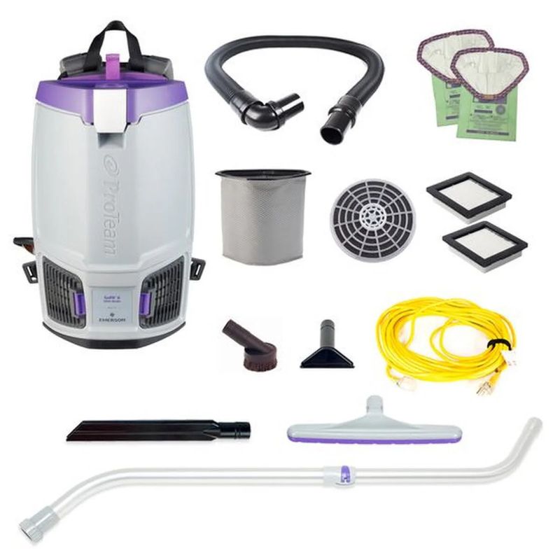 ProTeam GoFit 6 Corded Backpack Vacuum w/ Xover Telescoping Wand Kit (107100)
