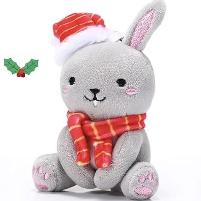 Christmas Mini Woodland Plush Rabbit Toy