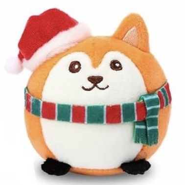 Christmas Mini Plush Fox  (Cap and Scarf)