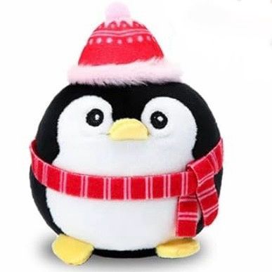 Christmas Mini Plush Penguin (Cap &amp; Scarf)