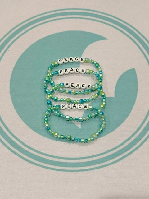 PEACE Inspirational Bead Bracelet