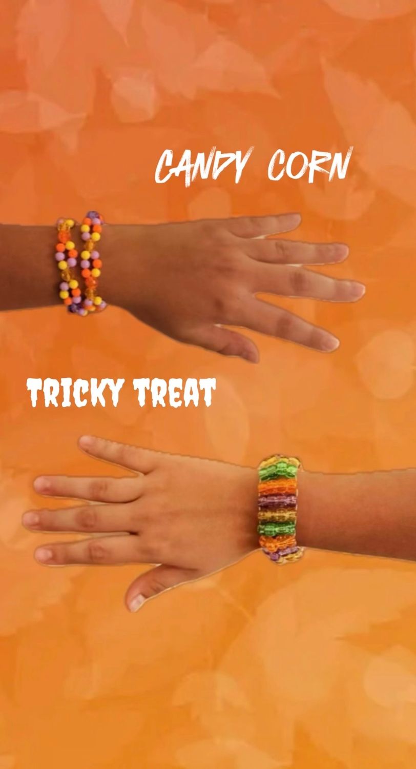 Candy Corn Bead Bracelet
