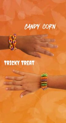 Candy Corn Bead Bracelet