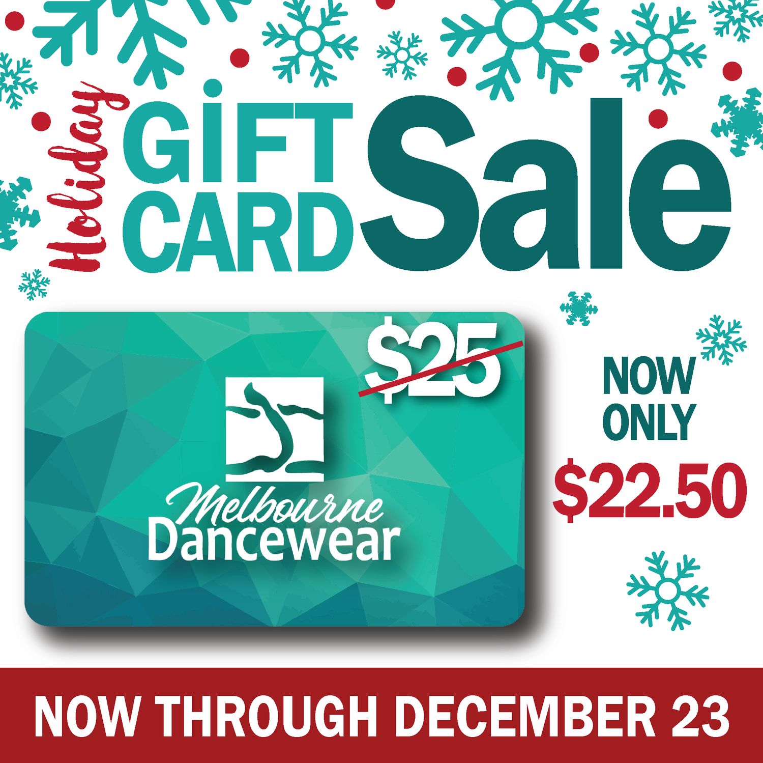 $25.00 Holiday Gift Card
