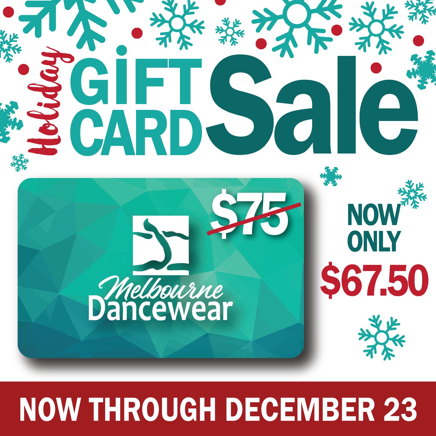 $75.00 Holiday Gift Card