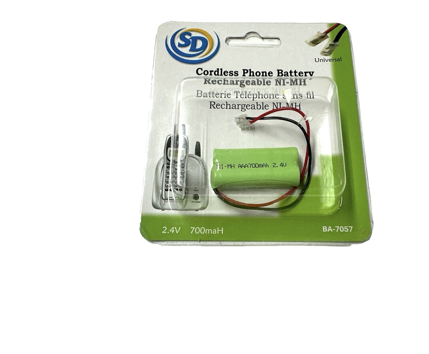 Cordless Phone Battery (Rechargeable NI-MH) (2.4V 700maH)
