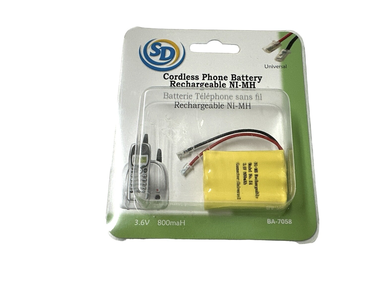 Cordless Phone Battery (Rechargeable NI-MH) (3.6V 800maH)