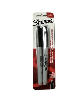 Sharpie (2 Black Fine Point Permanent Markers)