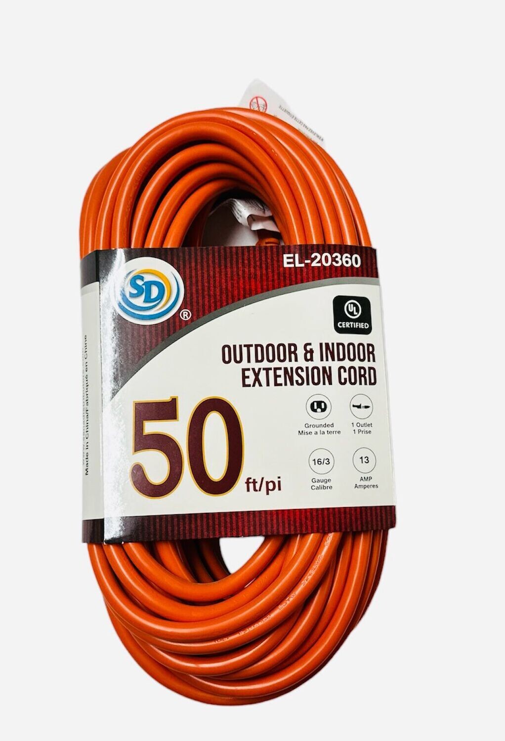 Outdoor &amp; Indoor Extension Cord 50 ft