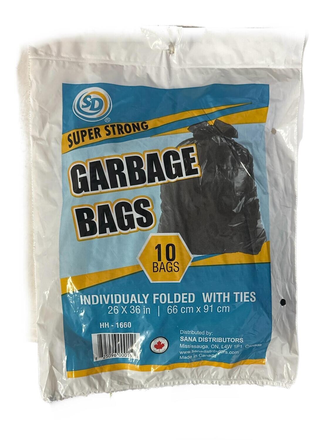 Garbage Bags - (10 Bags Set) 26X36 in