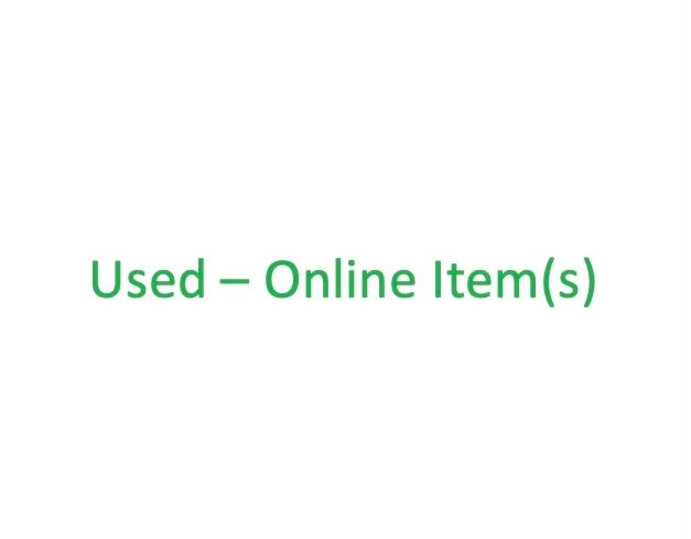 Used - Online Item(s)