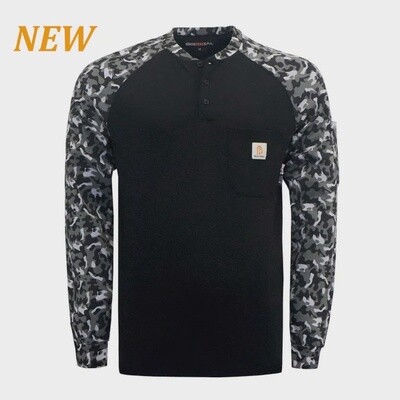 FR Button Pullover T-Shirt/Camouflage