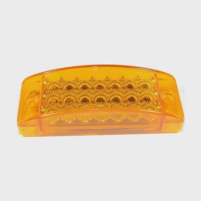 5-13/16&quot; X 2-1/16&quot; Amber Rectangular Marker Led Light With 20 Leds And Amber Lens