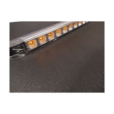 17-6/8&quot; X 2-1/8&quot; Amber Led Light Bar With 11 Leds, Amber Lens And Chrome Bezel