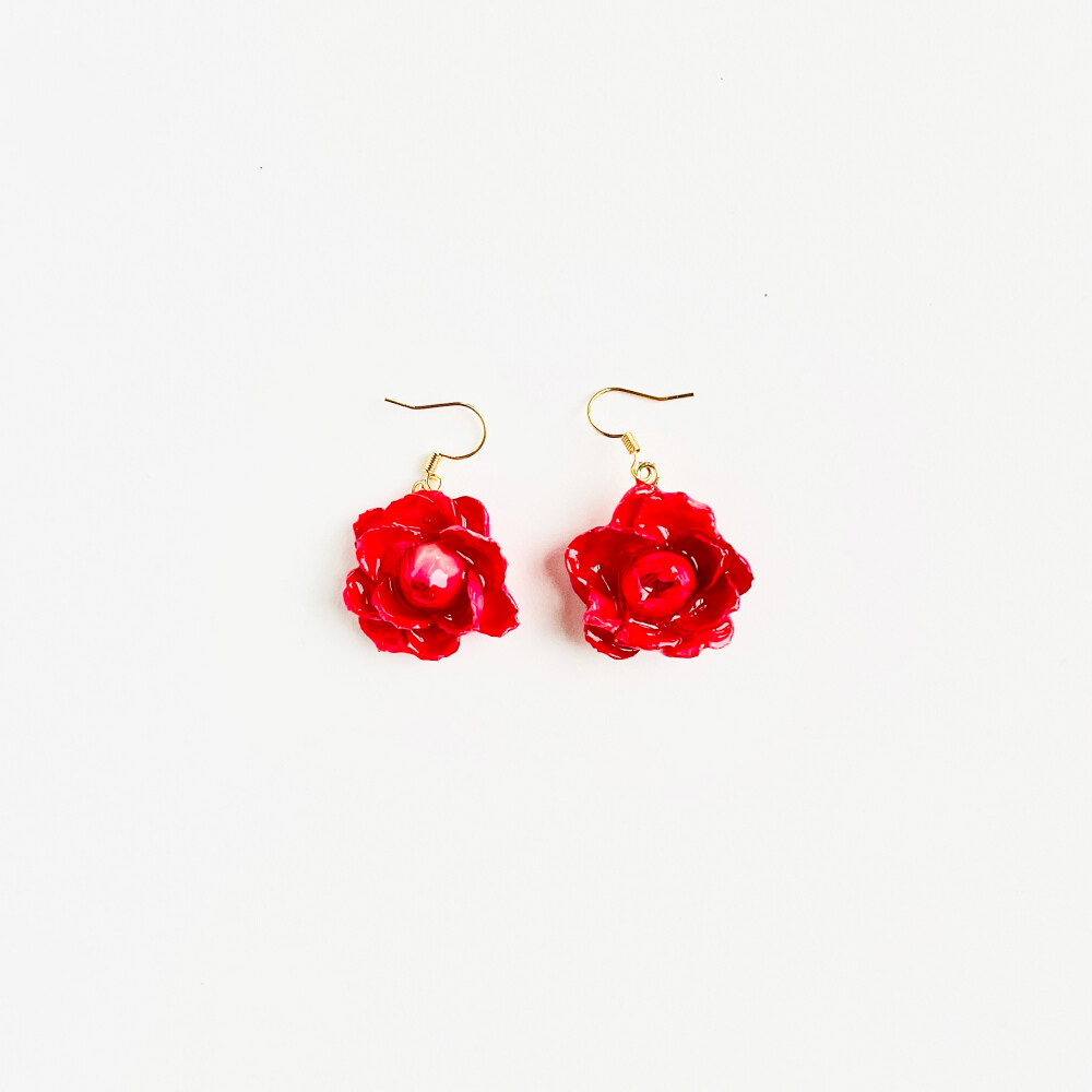 Real Rose Earrings