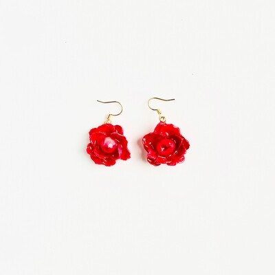 Real Rose Earrings