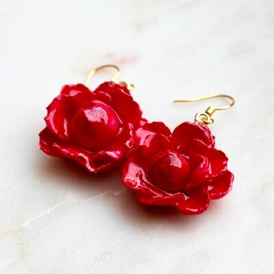 Real Rose Earrings