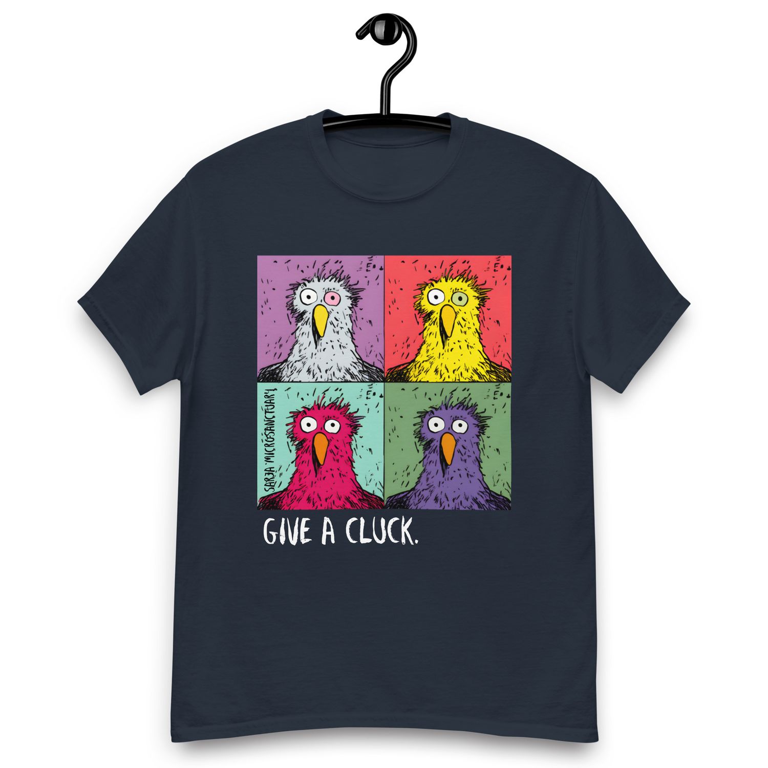 'Give a Cluck' Unisex Tee Navy
