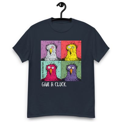 'Give a Cluck' Unisex Tee Navy