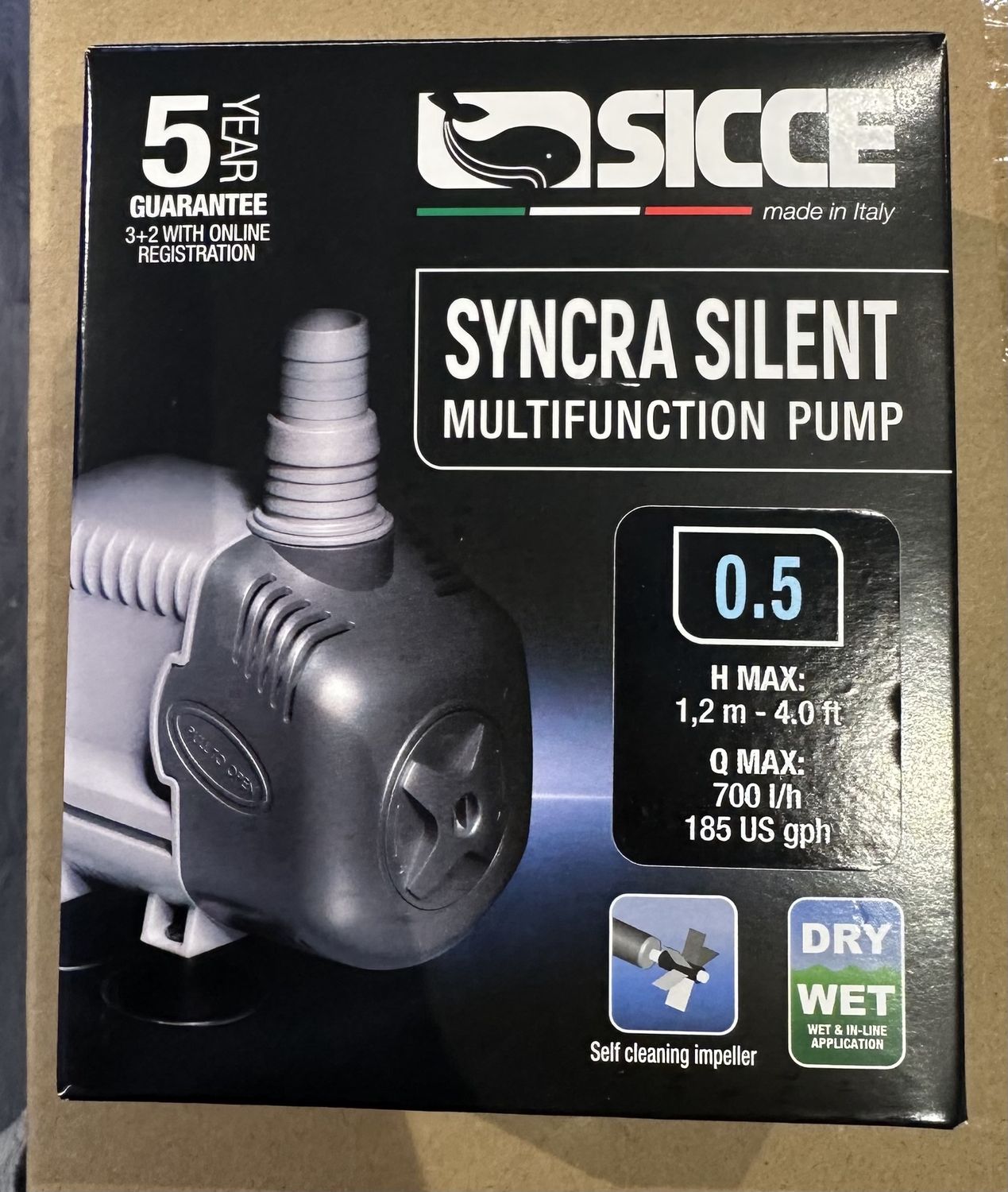SIC SYNCRA 0.5 PUMP 185gph