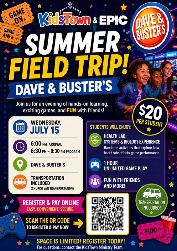 KidsTown Dave & Buster’s Play Academy Field Trip