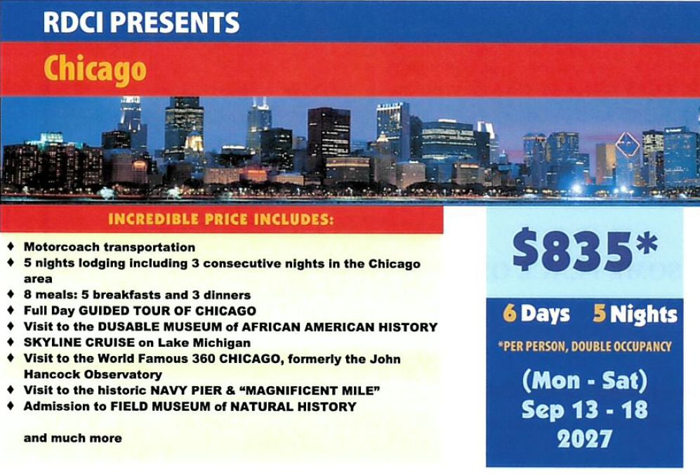 Trip to Chicago (Seasoned Citizen Ministry)