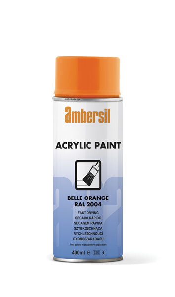 Ambersil 20559-AA Acrylic Paint Belle Orange RAL 2004 400ml