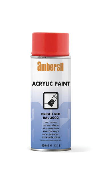 Ambersil 20184-AA Acrylic Paint Bright Red RAL 3002 400ml