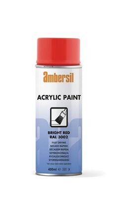 Ambersil 20184-AA Acrylic Paint Bright Red RAL 3002 400ml