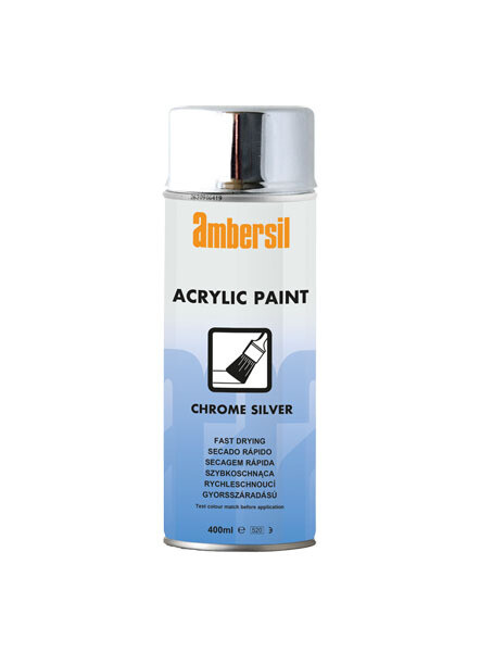 Ambersil 20190-AA Acrylic Paint Chrome Silver 400ml